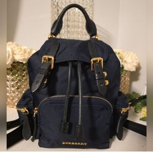 Burberry Navy and Gold Women's Backpack
